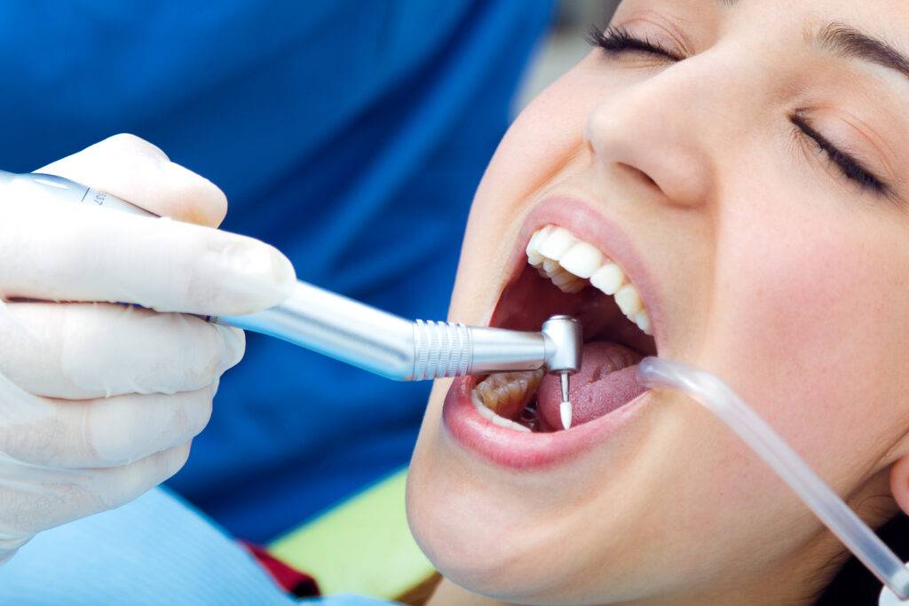 Patient in dental clinic